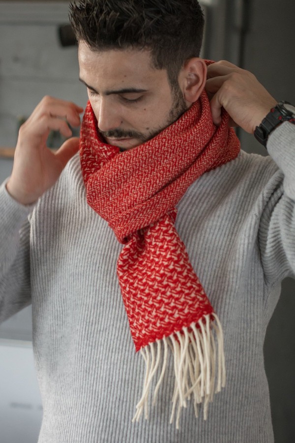 Scarf - Swallow Cloud Red