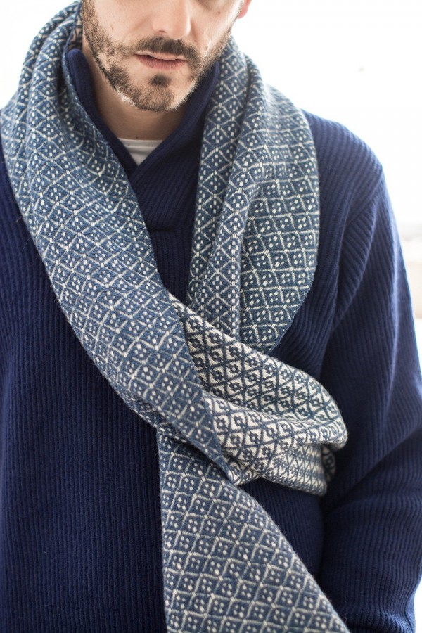 Grey blue scarf