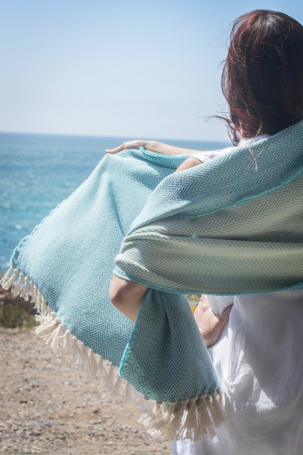 Cotton Scarf - Thorn Turquoise