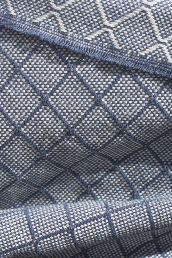 Cotton Scarf - Tile Pattern | Mauve Blue