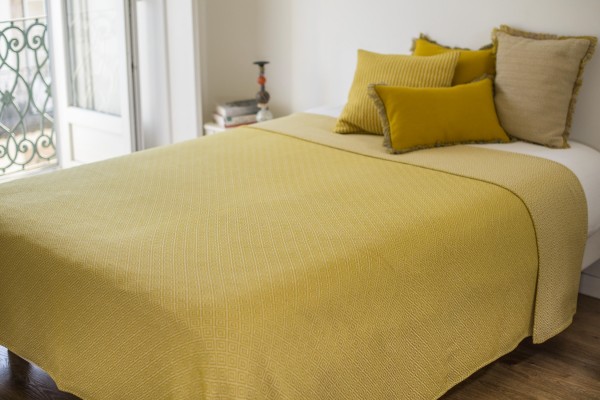 Cotton Bedcover | Diamond Yellow