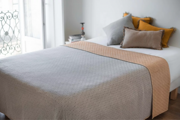 Cotton Bedcover | Diamond Grey and...