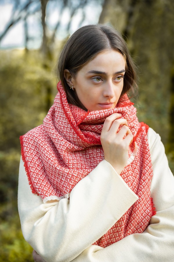 Scarf Wheat Red