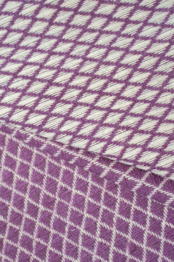 Wool Pillowcase | Rhomb - Violet